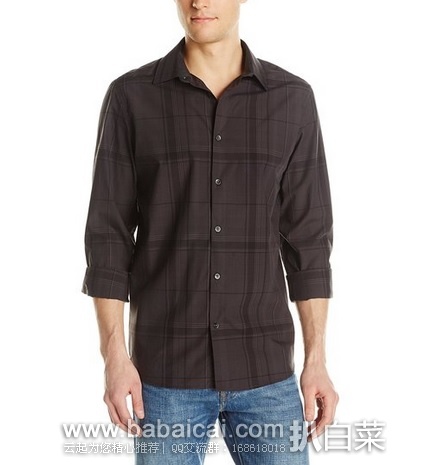 Calvin Klein 男士休闲格子衬衫 原价$80,现$19.89,直邮无税