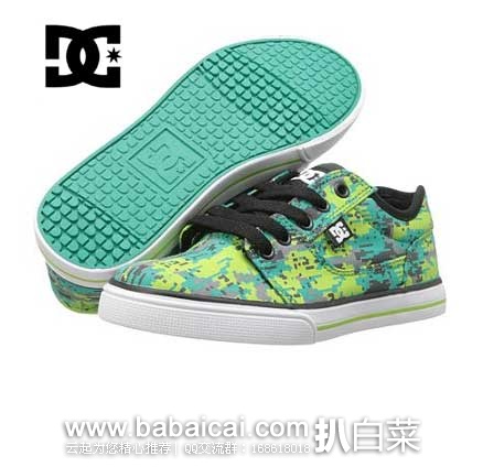 6PM：DC Kids Tonik SP  大童款  潮流运动板鞋  原价$48，现4.3折售价$20.99