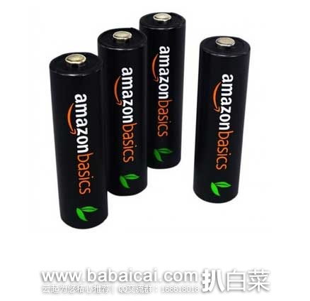 亚马逊中国：AmazonBasics  亚马逊倍思 4节7号镍氢充电电池 850 mAh 现秒杀价￥48，公码8折后实付￥32.2