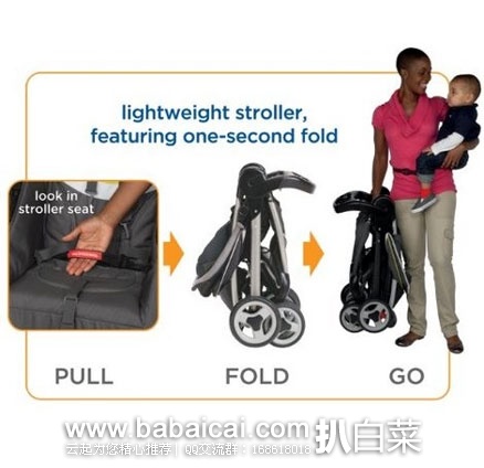 Graco 美国葛莱 FastAction Fold Classic Connect Stroller 婴儿折叠推车 原价9.99,现5折售价.03