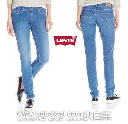 Levi’s 李维斯 Juniors 少女系列 524 Skinny女士紧身牛仔裤  原价$46，现3.9折售价$17.73
