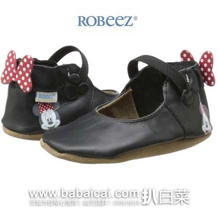 ROBEEZ 女宝 米妮图案真皮魔术贴学步鞋 原价,现4.4折售价.53