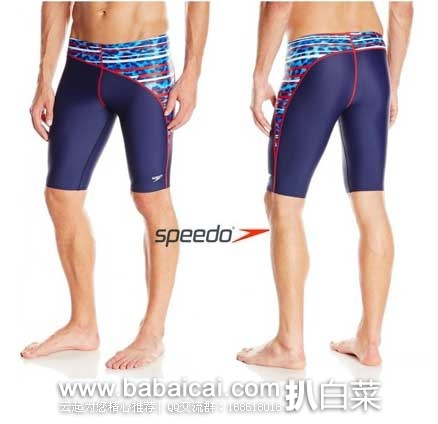 Speedo 速比涛 男式 Jammer Swimsuit 抗氯及膝泳裤 原价$49,现售价$17.92
