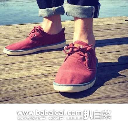 6PM:Timberland 天木兰 Handcrafted 男款 经典2孔系带帆布鞋 原价,现3.3折售价.99