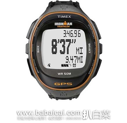 Timex 天美时 T5K549 I铁人系列GPS多功能心率表 原价$200，现历史新低$54.65，到手￥380