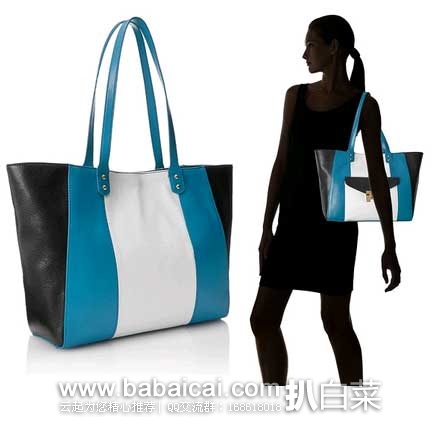 TOMMY HILFIGER 汤米希尔费格 女士真皮拼色手提包 原价8,现.45,公码7折.04