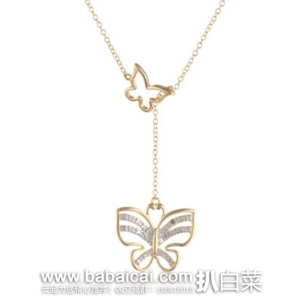Amazon Collection 18k Plated 蝴蝶项链原价$85，现$22.35，直邮无税