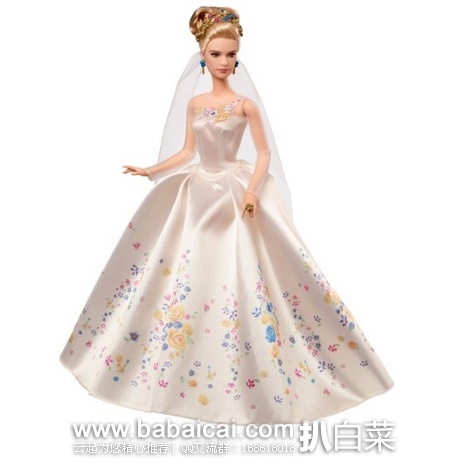 MATTEL 美泰 Cinderella Wedding 灰姑娘婚礼娃娃 原价$25，现$20.86，直邮无税，到手约￥175