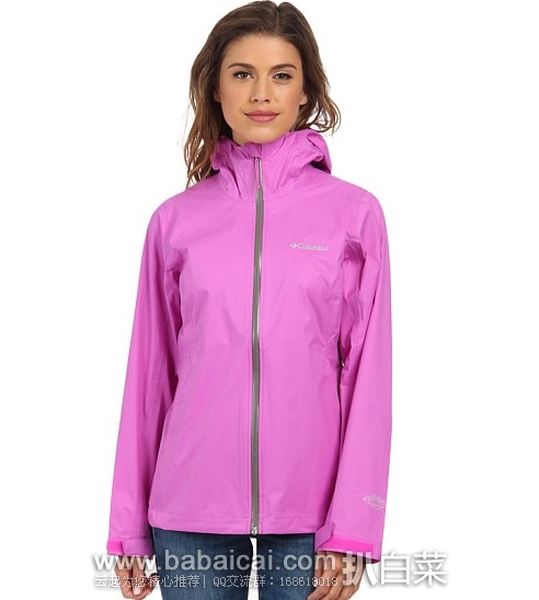 6pm：Columbia 哥伦比亚 Evapouration 女士防水冲锋衣原价$100，现仅$40，到手￥290