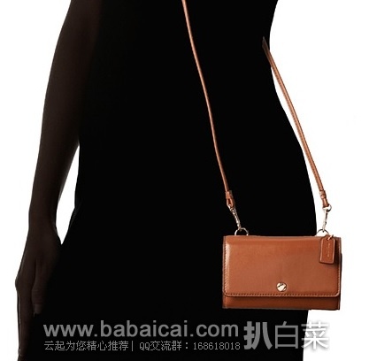 6pm:COACH 蔻驰 Smooth Leather 真皮迷你挎包原价5,现历史低价