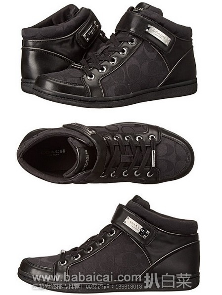 6pm:COACH 蔻驰 Zany 女士经典LOGO标志 平底休闲鞋 原价,现.99