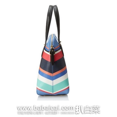 Kate Spade 凯特丝蓓 Cedar Street Striped 彩色海军条纹贝壳包 原价8,现1.94,公码8折5.55,到手¥1024