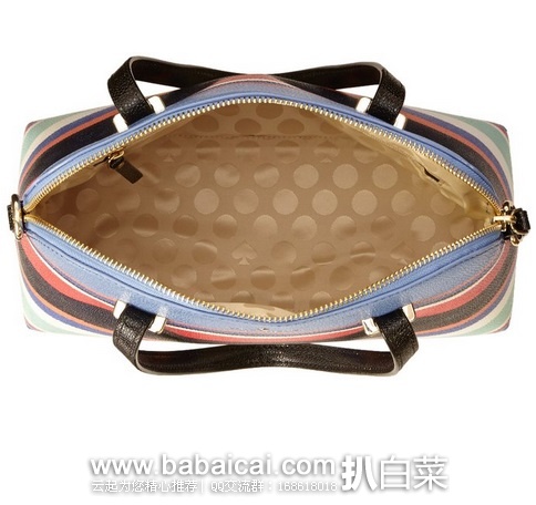 Kate Spade 凯特丝蓓 Cedar Street Striped 彩色海军条纹贝壳包 原价8,现1.94,公码8折5.55,到手¥1024