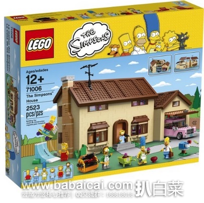 LEGO 乐高 71006 The Simpsons House 辛普森的一家 现$199.95，到手￥1540