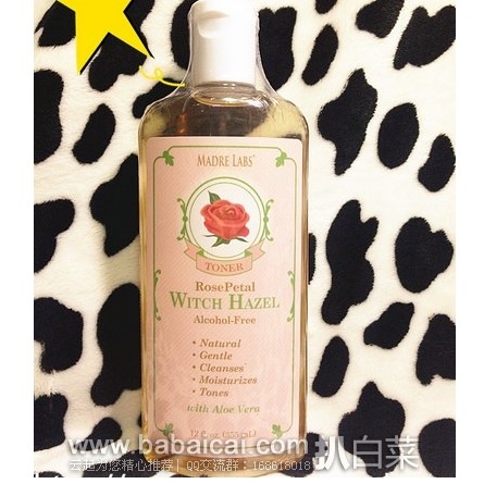 iHerb：Madre Labs 金缕梅无酒精玫瑰柔肤水/爽肤水355ml 原价$9.24，现限时特价$2，凑单95折和直邮免运费，到手￥12