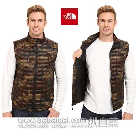 6PM：The North Face 乐斯菲斯 ThermoBall™ Vest 男士保暖棉马甲 原价$149，现4折售价$59.99