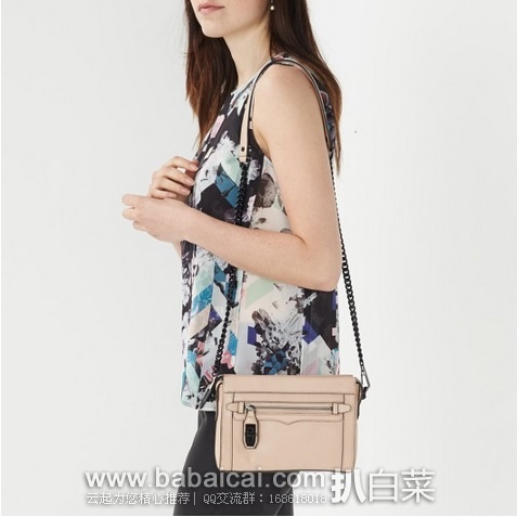 Rebecca Minkoff 瑞贝卡·明可弗 女士真皮金属拉链单肩包 原价5,现历史低价.36,直邮含税到手¥724
