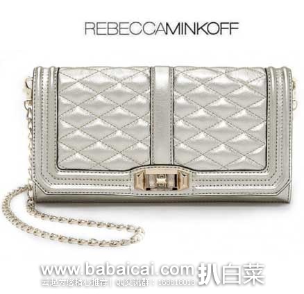 Rebecca Minkoff 瑞贝卡·明可弗 女士 经典菱格小牛皮单肩包 原价5,现4.8折售价3.27