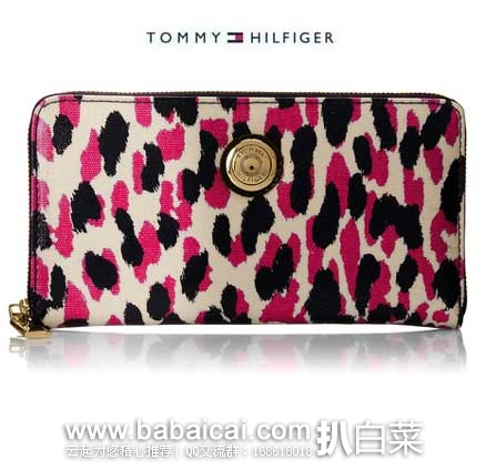 Tommy Hilfiger 汤米·希尔费格 TH Signature 女款 长款仿皮钱包 (原价$68，现5.5折售价$37.49)，公码8折后实付$29.99