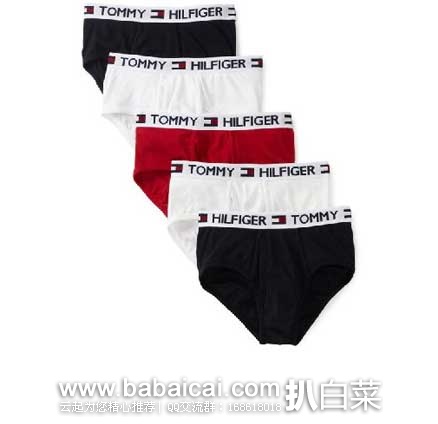 Tommy Hilfiger 汤米·希尔费格 男士三角内裤 5条装 原价$45，现3.9折售价$17.59