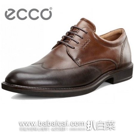 ECCO 爱步 Biarritz 里兹 拷花英伦风正装男鞋 原价$190，现历史新低$75.97，到手￥578