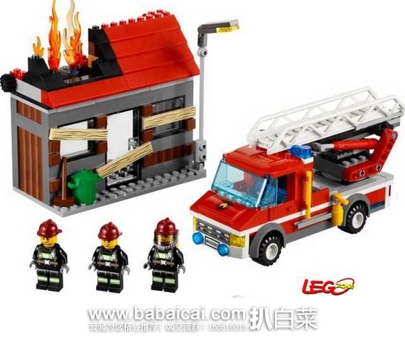 京东商城:LEGO 乐高 60003 城市系列消防 火警救援 玩具拼插套装 共300颗粒 限时特价¥181.35