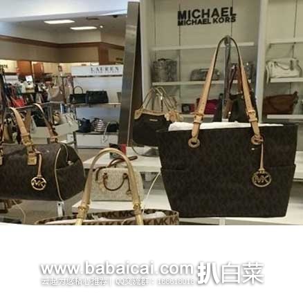 Ebay:Michael Kors Jet Set Signature Logo Tote 女款 MK 经典手提包 原价8,现5.6折售价.99