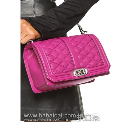 Gilt闪购:白菜!Rebecca Minkoff 瑞贝卡明可弗love系列大号菱格真皮斜挎包 原价5,现9,直邮运费仅.95,到手仅¥1033