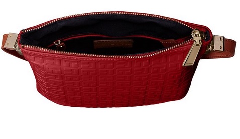 Tommy Hilfiger 汤米·希尔费格 Hinge Debossed 2 女士真皮单肩包 原价,现,直邮无税