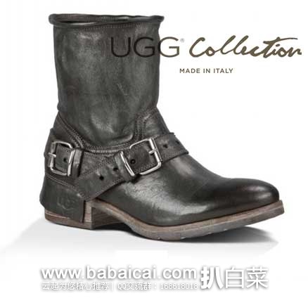6PM：UGG Collection Aria 女士 意大利真皮羊毛圆头短靴 （原价$425，现售价$139.99）， 公码9折后实付$125.99