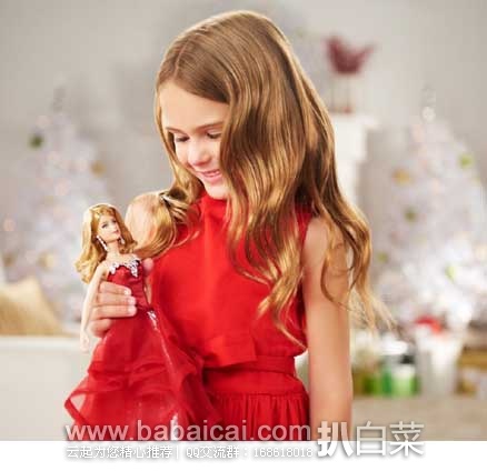 2015年节日收藏款 Barbie 芭比娃娃 原价$35，现$25，直邮无税，到手仅￥206