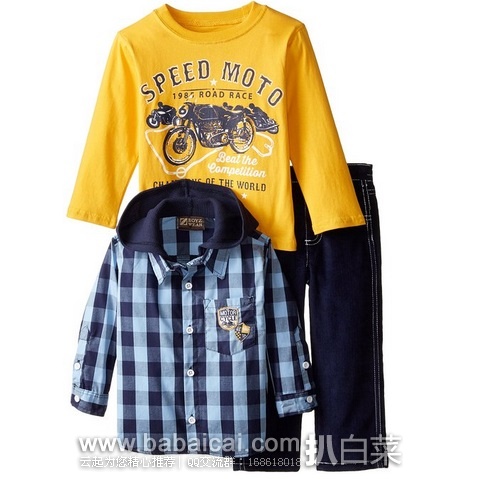 BoyzWear 小男童秋冬保暖三件套原价$46,现$11.99,公码8折$9.59,直邮无税