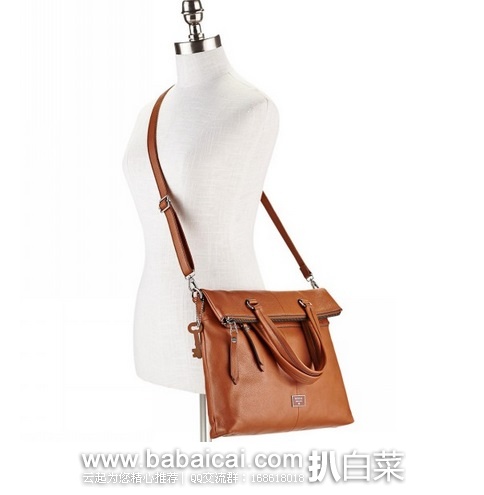 2015年新品,Fossil 化石 女士 100%牛皮 真皮可折叠手提包斜挎包 原价8,现7.2,到手¥808