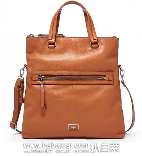 2015年新品,Fossil 化石 女士 100%牛皮 真皮可折叠手提包斜挎包 原价8,现7.2,到手¥808
