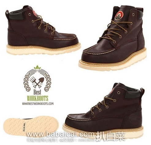 鞋中之王 RED WING 红翼 Irish Setter 犬标 男士全粒面防水牛皮工装靴 原价0,现历史低价.14