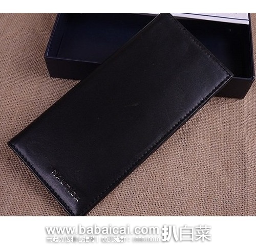 Nautica 诺帝卡 Weatherley 男士长款羊皮钱包 原价,现.99,公码8折.99