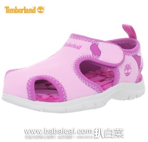 反季囤大白菜!Timberland 天木兰 Little Harbor Sandal 经典粘扣儿童包头凉鞋 特价$9