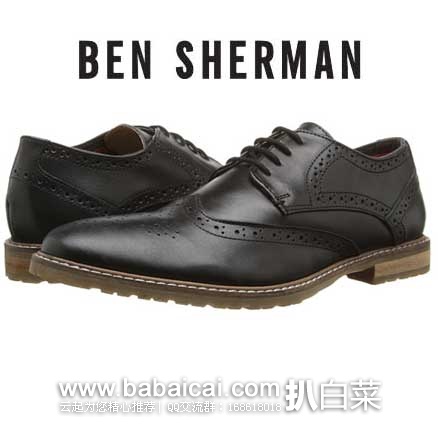 6PM：Ben Sherman 英国宾舍曼 Bergen Brogue 男士雕花正装皮鞋 原价$135，现2.3折售价$30.99