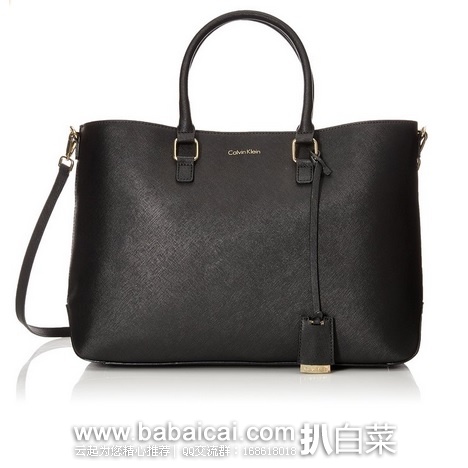 Calvin Klein 女款十字纹真皮手提包 原价$238,现$95.2,到手约¥710,三色可选