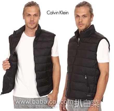 Calvin Klein 卡文克莱 Packable Puffer Vest 男士 休闲 马甲外套 原价$129，现5.4折售价$69.98