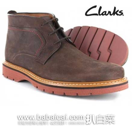 Clarks 其乐 Newkirk Top Chukka Boot 男士短靴 (原价5,现5.9折售价.99),公码8折后实付.99
