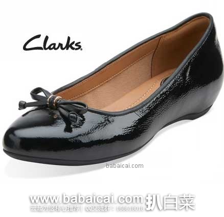 Clarks 其乐 女士 真皮小圆头平底鞋 (原价0,现售价.99), 公码7折后实付.99