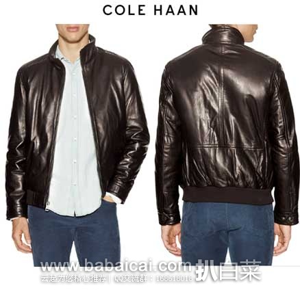 GILT闪购：Cole Haan 男士小羊皮夹克 （原价$528，现特价至$259），优惠码后实付$193.28