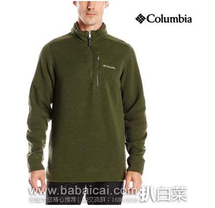 Columbia 哥伦比亚 男款 Terpin Point II 1/2 Zip半拉链抓绒衣 (原价,现4.5折售价.99),公码8折后实付.79