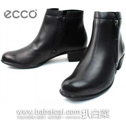 ECCO 爱步 女士  Touch 35 BK Dress Boot 触感真皮短靴  （原价$169.95，现4.1折售价$108.8 ）公码8折后实付$98.8，新低