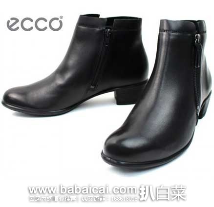 ECCO 爱步 女士 Touch 35 BK Dress Boot 触感真皮短靴 (原价9.95,现4.1折售价8.8 )公码8折后实付.8,新低
