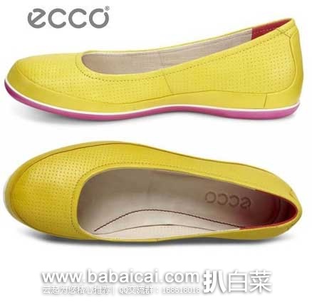 ECCO 爱步 Dlite Flat 女士 真皮平底鞋 原价0,现3折售价.99