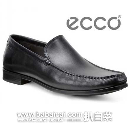 ECCO 爱步 男士 Dress Moc Slip-On Loafer  经典Moccasin款式小牛皮鞋 （原价$169.95，现6.4折售价$109.9），公码8折后实付$87.92，新低