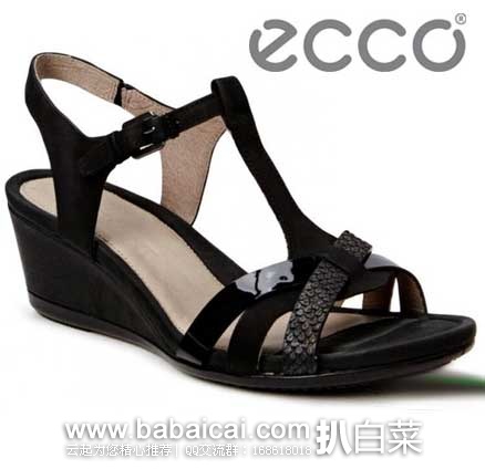 ECCO 爱步 女士 Touch 45 Wedge Sandal 真皮坡跟凉鞋 原价$150，现$63.67，公码8折历史新低$50.94，到手￥391