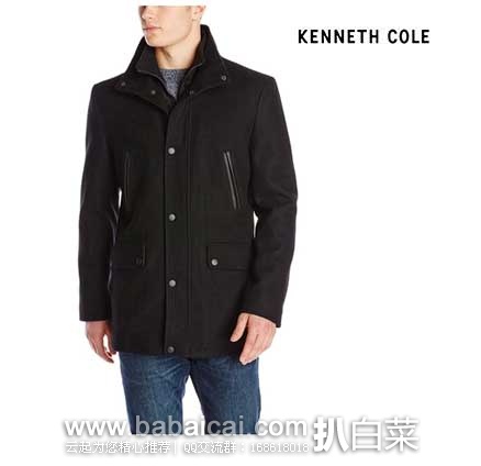 Kenneth Cole 凯尼斯柯尔 男士 羊毛混纺大衣 (原价0,现售价.95),公码7折后实付 .57